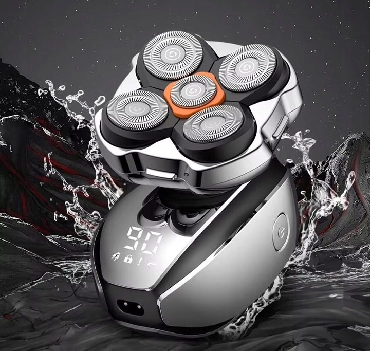 GOLARKA MĘSKA AKUMULATOROWA RIWALL MASZYNKA DO GOLENIA 5D LED USB-C TRYMER