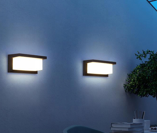 Lampa elewacyjna ogrodowa kinkiet zewnętrzny MODERN 12W LED czujnik