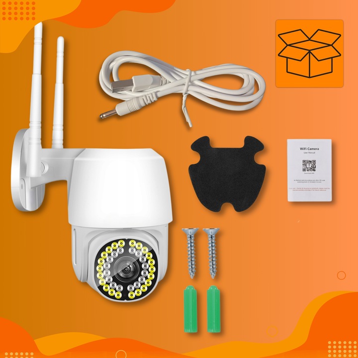 KAMERA OBROTOWA WIFI IP ZEWNĘTRZNA 1080p FULL HD SMART 2MP TRYB NOCNY ZOOM