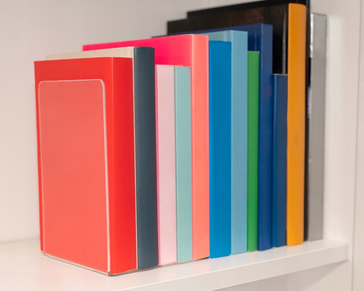 Podpórki do książek Stojak Plexi Przezroczyste 6 szt. grubość 3mm