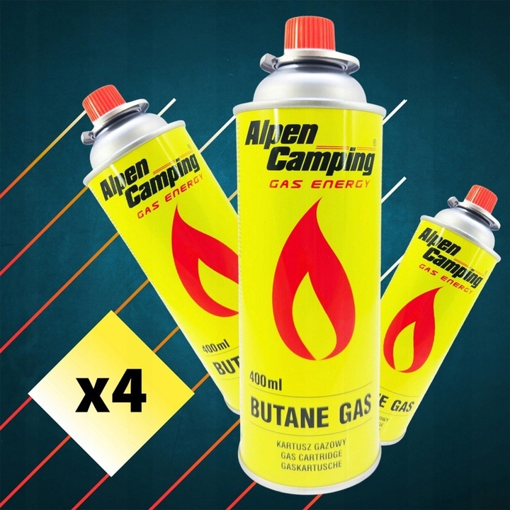 ZESTAW PALNIK 360 NA KARTUSZE LUTLAMPA OPALARKA + 4x GAZ ALPEN CAMPING