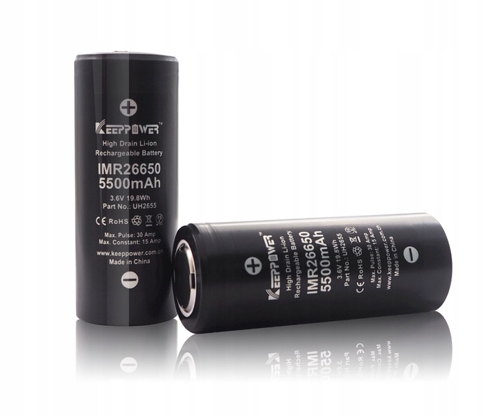 Akumulator KeepPower IMR26650 5500mAh 3,7V HIGH DRAIN Li-ION 15A