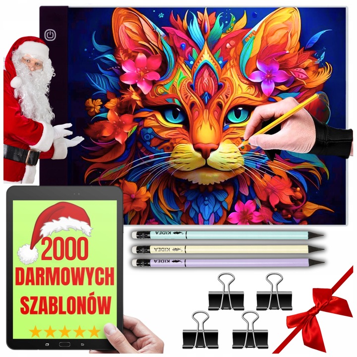 TABLET GRAFICZNY ZESTAW 10W1 DESKA KREŚLARSKA DO RYSOWANIA PREZENT+GRATISY