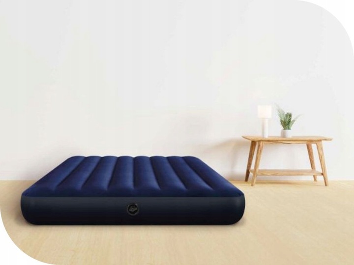 Materac Dmuchany Dwuosobowy Welurowy Łóżko Intex z Pompką MODEL 2024