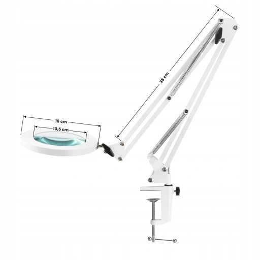 LAMPA LED LUPA kosmetyczna do rzęs makijażu biała