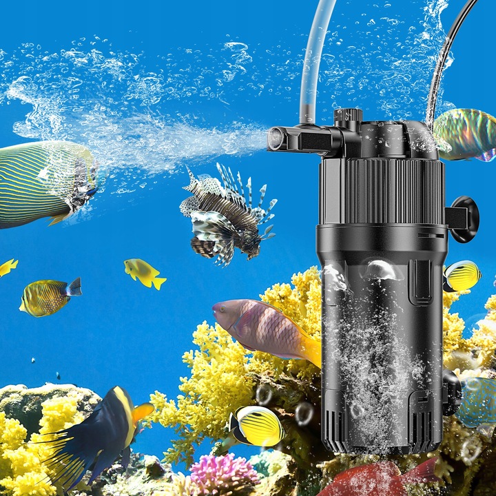 5W1 FILTR WEWNĘTRZNY Z LAMPĄ UV 500L/H DO AKWARIUM 10-120L z UVC