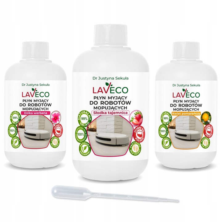 3 x 0,5 Płyn do robotów mopujących, odkurzaczy myjących - 3 zapachy