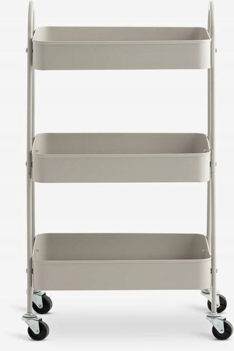regał na kółkach 3 półki odcienie beżu kanstrup kuchenny wózek