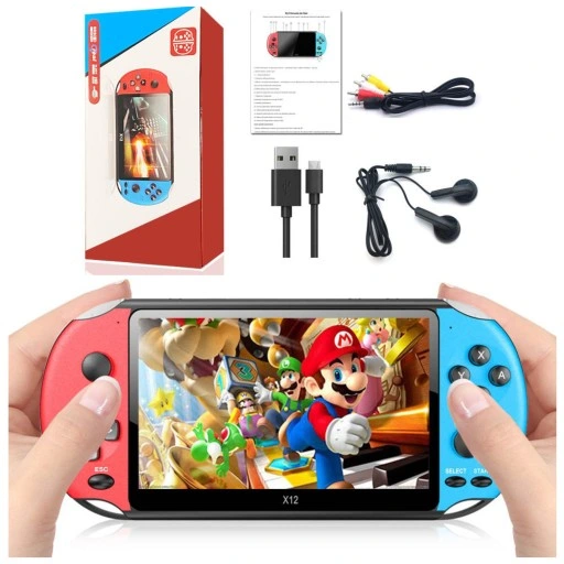 Konsola Przenośna do gier BEZPRZEWODOWA Polskie MENU 5000 GIER Retro x12