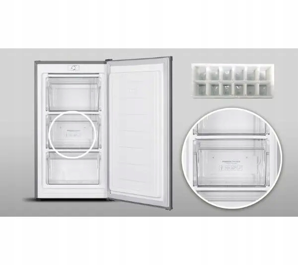 Zamrażarka szufladowa MPM 80-ZS-33/N 60 Litrów 40 dB Dark Inox