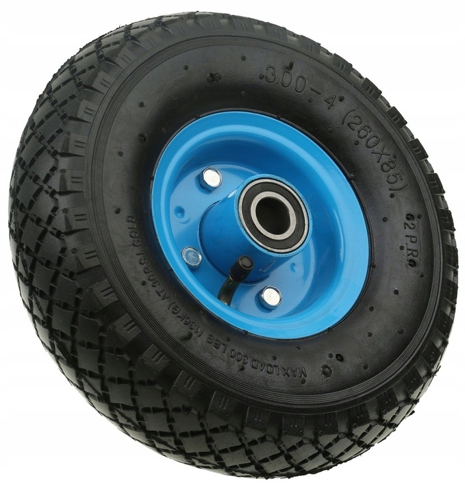 KÓŁKO DO WÓZKA TACZEK 3.0-4.0 260x85mm KOŁA KOŁO POMPOWANE 2PR MOCNE