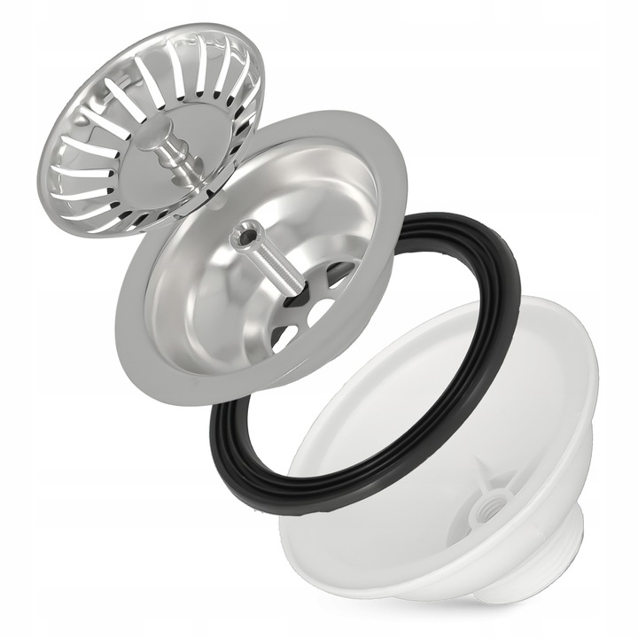 Odpływ Zlewu 3,5 SITKO METALOWE Korek Spust Syfon Zlewozmywaka Uniwersal MR