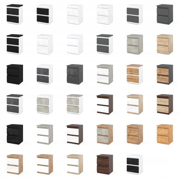 Szafka nocna 2szuflady stolik rtv komoda BIAŁY MAT