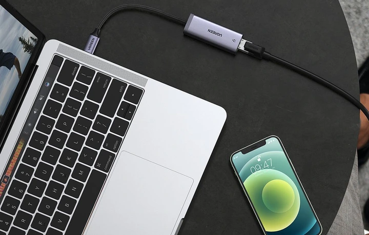 UGREEN Adapter Przejściówka Karta Sieciowa LAN Ethernet USB C Do RJ45 1Gb/s