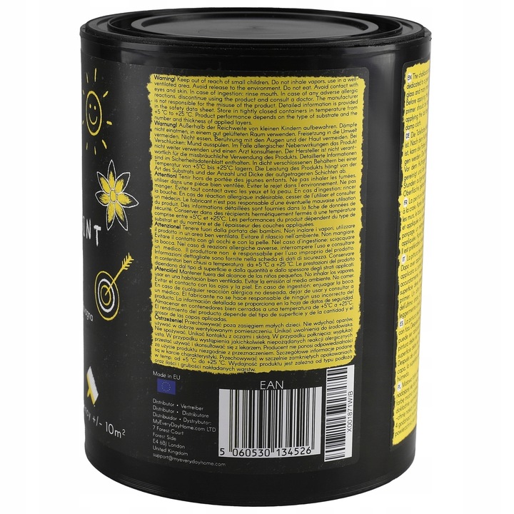 Farba tablicowa czarna do pisania kredą do mebli ścian drewna 1000ml