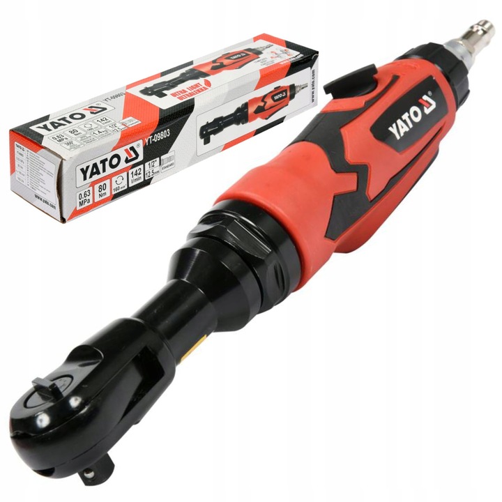 YATO GRZECHOTKA PNEUMATYCZNA KLUCZ KĄTOWY 1/2" 80Nm DO KOMPRESORA