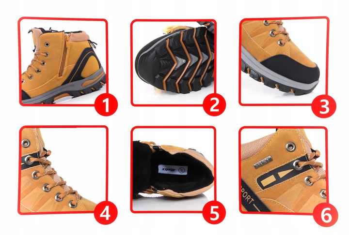 Obuwie Trekkingowe buty zimowe w góry Trapery turystyczne Botki