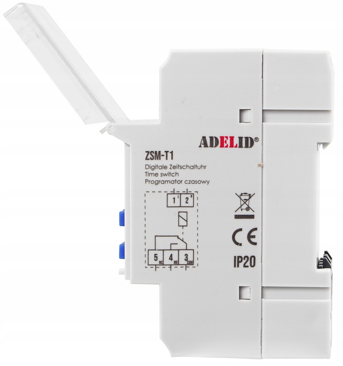 PROGRAMATOR CZASOWY NA SZYNĘ CYFROWY TYGODNIOWY