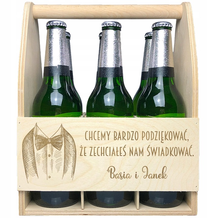 NOSIDŁO SKRZYNKA NA PIWO PODZIĘKOWANIA DLA ŚWIADKA