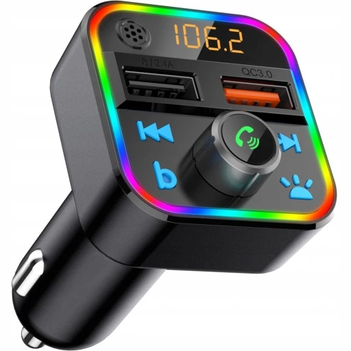 TRANSMITER FM BLUETOOTH MP3 SD ŁADOWARKA 2xUSB