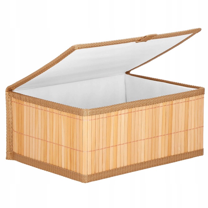 3x ORGANIZER BAMBUSOWY NA BIURKO KOSMETYKI 3 POJEMNIKI PUDEŁKA DO