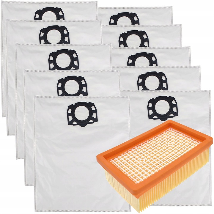 10x WORKI FILTR DO ODKURZACZA KARCHER WD4 WD5 WD6 PREMIUM KWD6 MV4 MV5 MV6
