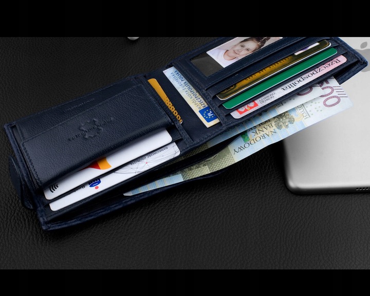 KOCHMANSKI skórzany portfel męski mały cieńki slim