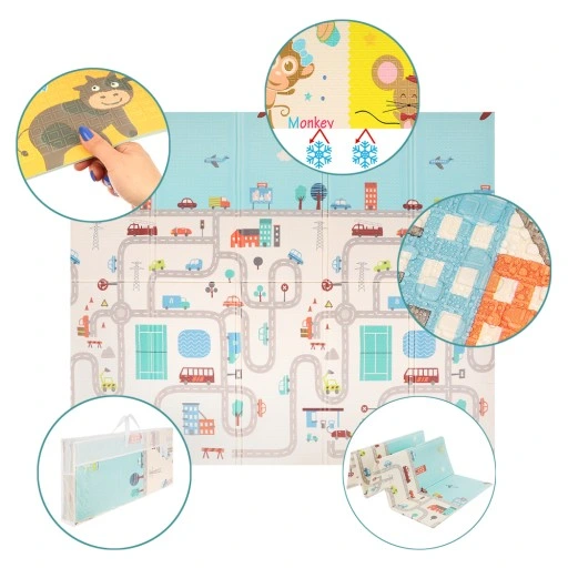 MATA EDUKACYJNA DLA NIEMOWLĄT INTERAKTYWNA PIANKOWA DWUSTRONNA 200X180 XPE