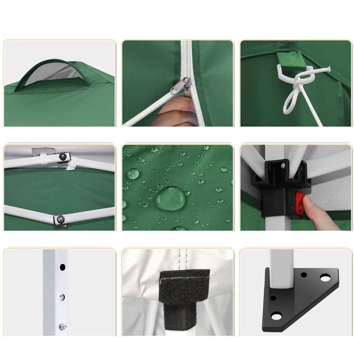 PAWILON OGRODOWY EKSPRESOWY NAMIOT HANDLOWY 3x3m AUTOMATYCZNY + 4