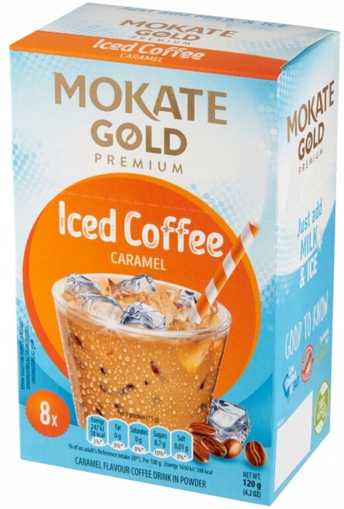 Napój Kawowy Kawa Mrożona Premium Iced Coffe Karmelowa 8 szt. Mokate x10
