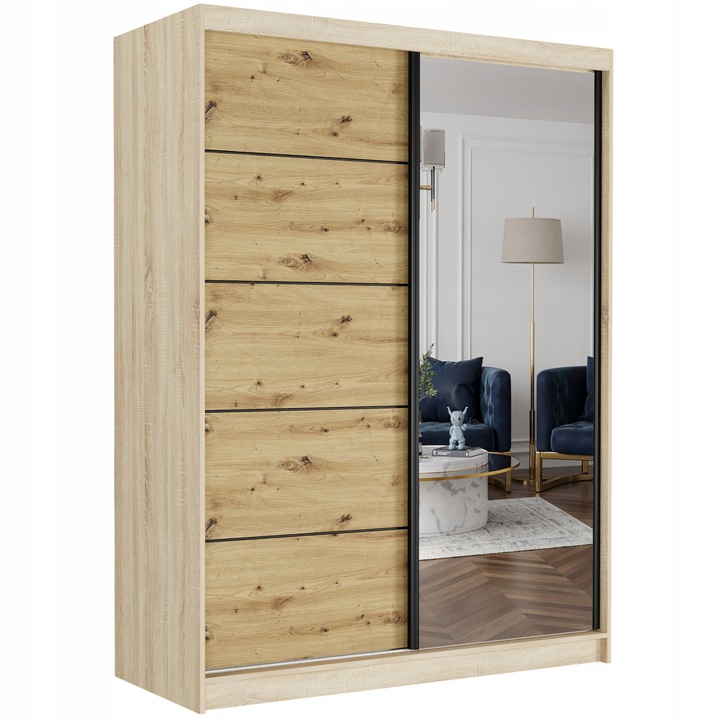 Szafa przesuwna Rivano I 150 cm z lustrem