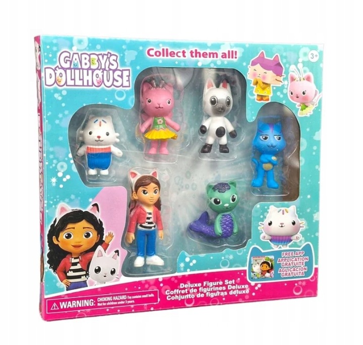 ZESTAW FIGUREK KOCI DOMEK GABI DOLLHOUSE 6 szt