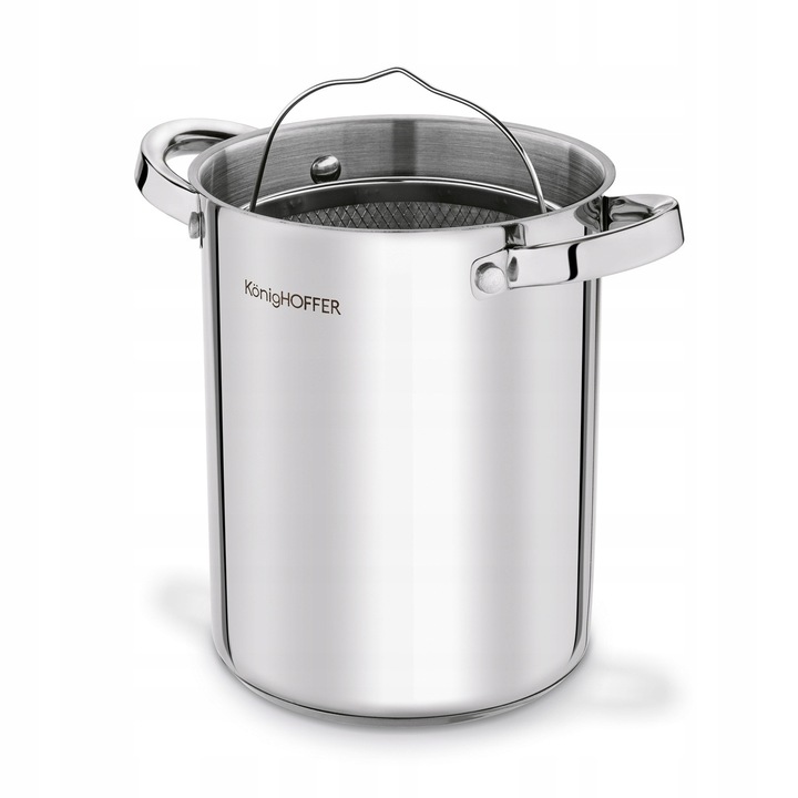SZYNKOWAR z TERMOMETRE Zestaw Wędliniarski Garnek z SITKIEM 4L Konighoffer
