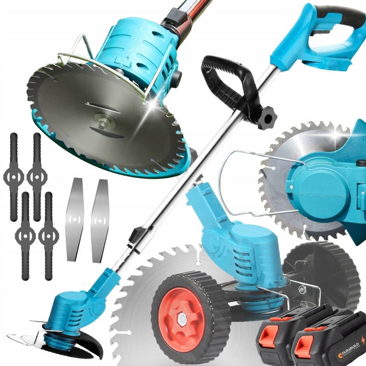 PODKASZARKA AKUMULATOROWA ELEKTRYCZNA MOCNA KOSA DO TRAWNIKA ZESTAW 2X