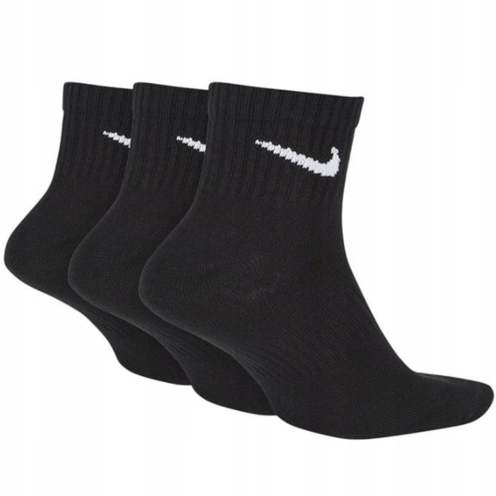3 x PAK NIKE 100% ORYGINAŁ Skarpety WYSOKIE 1/4 Skarpetki roz. 42-46 czarne