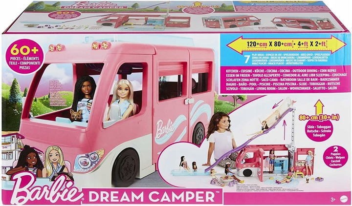 LALKA BARBIE KAMPER MARZEŃ wielkie auto dla lalek Barbie + akcesoria