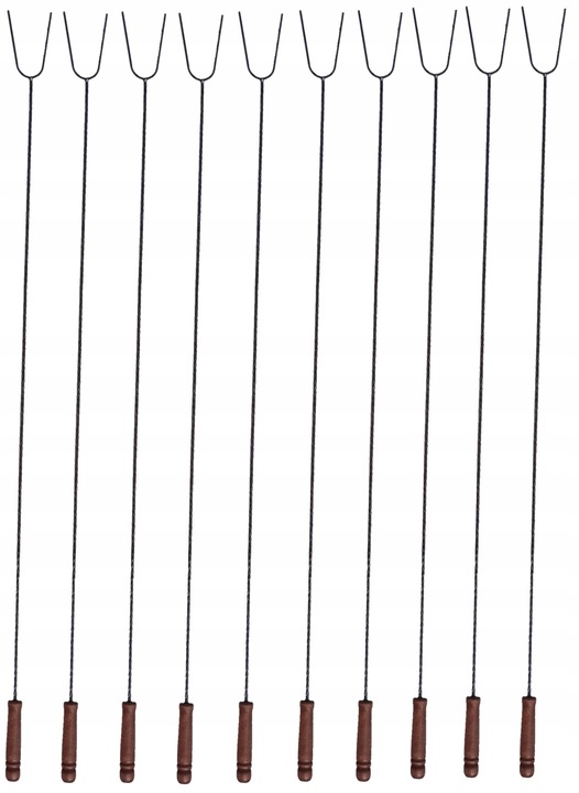 WIDELEC OGNISKOWY KIJ DO KIEŁBASY KIJKI WIDELCE NA GRILLA 100 CM 10