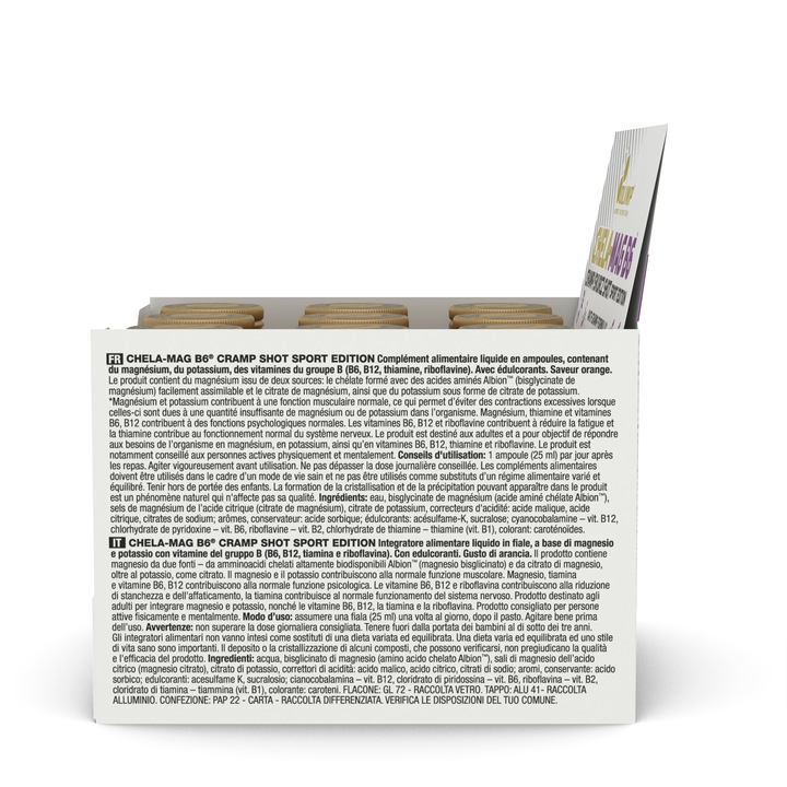 OLIMP CHELA-MAG B6 SKURCZ SHOT 9x25ml MAGNEZ POTAS WITAMINA B6