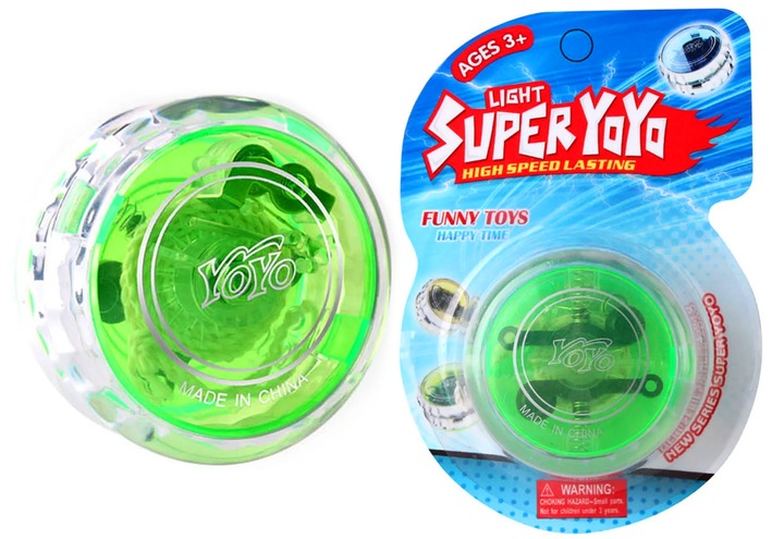 JOJO GRA ZRĘCZNOŚCIOWA YOYO ZABAWKA ŚWIECĄCE 4 szt JO-JO NA POCZĄTEK