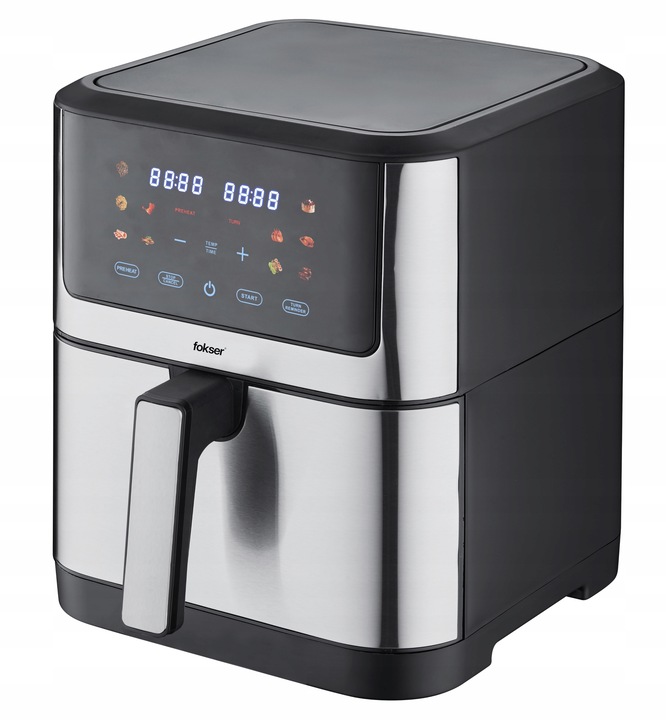 Beztłuszczowa Frytkownica FOKSIER K11 AirFryer XXL 8L 12w1 1800W + PRZEPISY