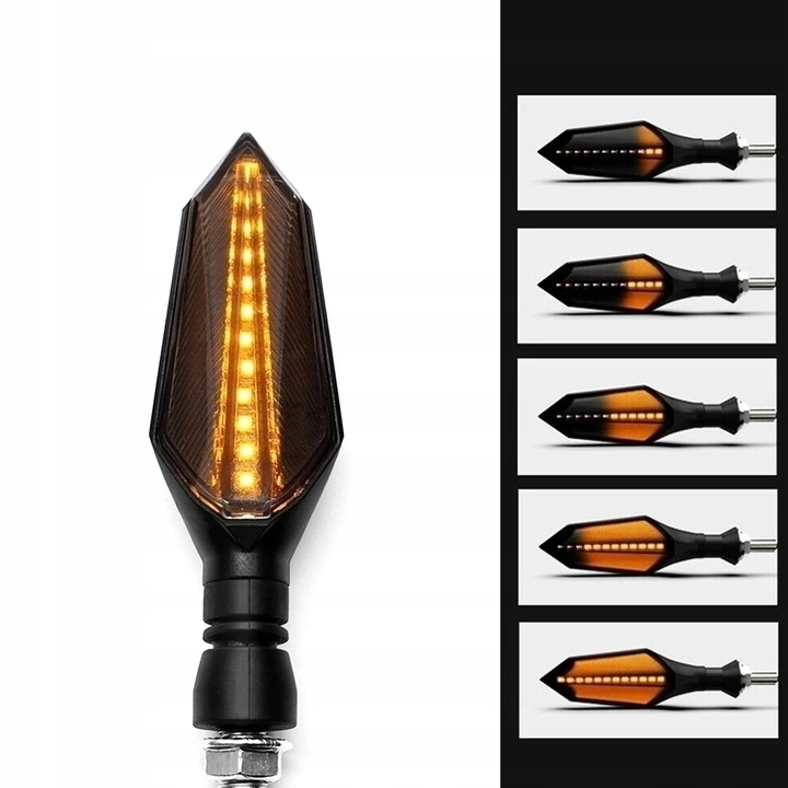 4X KIERUNKOWSKAZY MOTOCYKLOWE SKUTERA QUAD MOTOR DYNAMICZNE LED HOMOLOGACJA