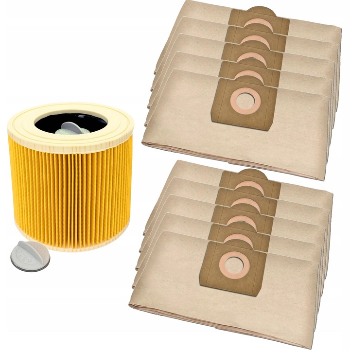 10x WORKI FILTR DO ODKURZACZA KARCHER WD3 200 MV3