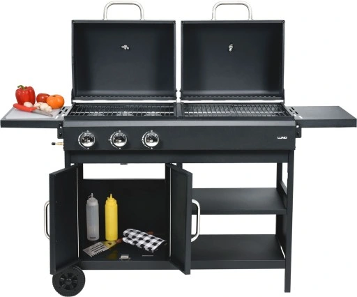 PODWÓJNY GRILL GAZOWO WĘGLOWY 8.4 KW OGRODOWY