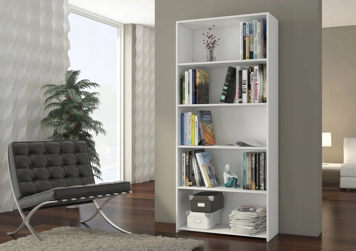 REGAŁ 80CM PÓŁKA SZAFKA KSIĄŻKI SEGREGATORY BIAŁY