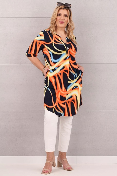 TUNIKA Z KIESZENIAMI DUŻE ROZMIARY POLSKI PRODUCENT SUKIENKA ELASTYCZNA