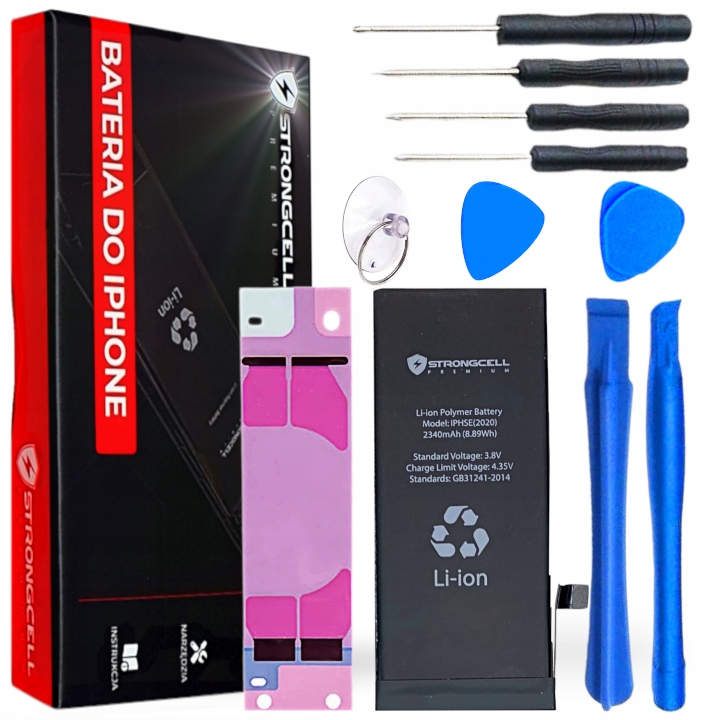 Bateria iPhone SE 2020 STRONGCELL, A2275, A2298 Większa Pojemność ŚWIEŻA