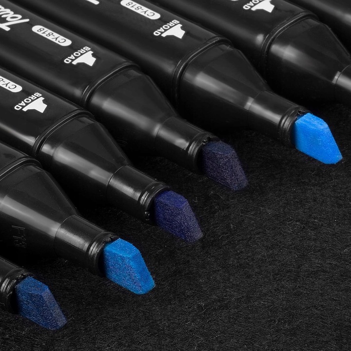 MARKERY ALKOHOLOWE FLAMASTRY MAZAKI PISAKI DWUSTRONNE ZESTAW 80 SZT + TORBA