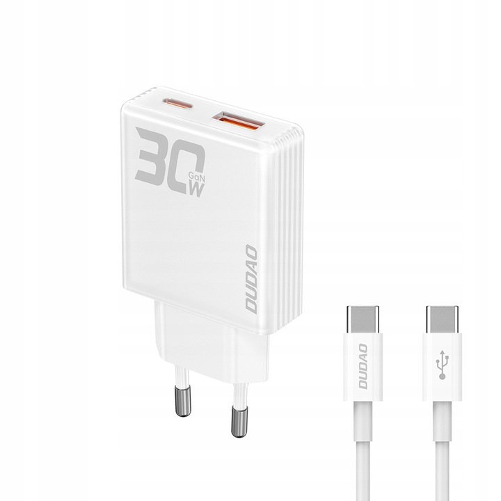 ZESTAW | SZYBKA ŁADOWARKA DO TELEFONU PD 30W ŁADOWARKA USB C + KABEL USB-C
