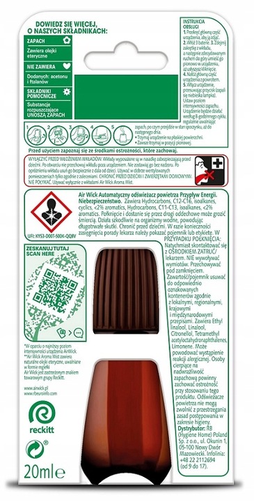 Air Wick Essenntial Mist wkład 20 ml aromat Bawełny i Białej Orchidei