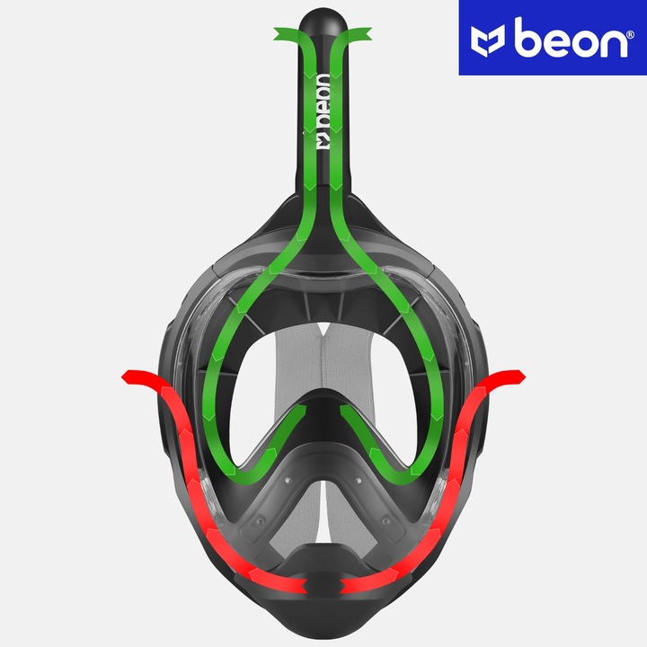 MASKA DO NURKOWANIA SNORKELINGU PEŁNOTWARZOWA NA CAŁĄ TWARZ DO WODY L/XL